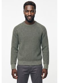 Strickpullover BOSS Orange "Kepler", Herren, Gr. XL, gr&uuml;n (open gr&uuml;n370), Strick, Obermaterial: 40% Schurwolle, 40% Wolle, 20% Polyamid, unifarben, relaxed fit normal, Rundhals, B&uuml;ndchen, Pullover Strickpullover, mit Schurwolle, Relaxed Fit, Strukturstrick
