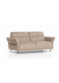 Schlafsofa Egoitaliano "EGO FLY, Made in Italy-Designsofa mit Dauerschlaffunktion,Breite 203cm", beige, B:203cm H:90cm T:105cm, 100% Polyester, Sofas, Schlafsofa, Schlafsofa aus Luxus-Microfaser mit verstellbaren Armlehnen