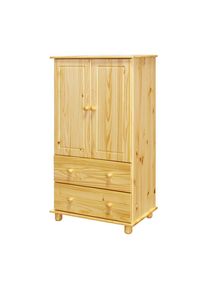 Livetastic , Naturfarben , Holz , Kiefer,Kiefer , massiv,massiv , 1 F&auml;cher , 2 Schublade(n) Schubladen , 80x136x43 cm , stehend ,