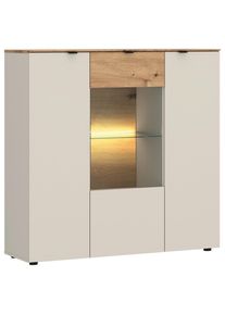 M&Ouml;BELIX M&ouml;belix , Kaschmir, Eiche Artisan , Glas, Holzwerkstoff , 7 F&auml;cher , 115x116x40 cm ,