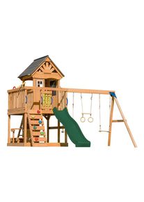 Ambia Garden , Anthrazit, Braun, Dunkelgr&uuml;n , Holz, Kunststoff , Zeder , 410x305x435 cm , EN 71, Europ&auml;ischer Sicherheitsstandard, FSC 100% ,