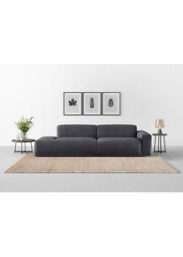 Big-Sofa Trendmanufaktur "Braga 277 cm, hochwertiger Kaltschaum, Megasofa Japandi-Stil", grau (anthrazit), B:277cm H:72cm T:107cm, 100% Polyester, Sofas, Big-Sofa, modernes Big-Sofa, Couch mit hohem Sitzkomfort, 277/72/107 cm (B/H/T)
