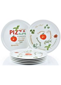 Pizzateller Retsch Arzberg "Italia", wei&szlig;, &Oslash;:30cm, Porzellan, Speiseteller, Pizzateller, Teller Set, Porzellan