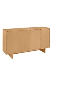 Sideboard "Lurea", natural, B:160cm H:85cm T:40cm, FSC-zertifiziertes teilmassives Holz, Furnier, MDF, Massivholz, LeGer Home by Lena Gercke, Sideboards, Sideboard, Breite 160 cm, Soft-Close, Push to open, Massivholzbeine