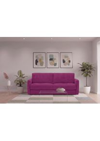 Schlafsofa Egoitaliano "Moby Designsofa, Loungesofa mit Dauerschlaffunktion", fuchsia, B:186cm H:85cm T:96cm, 100% Polyester, Sofas, Schlafsofa, Made in Italy, Luxus-Microfaser & hoher Liegekomfort, 140x190 cm