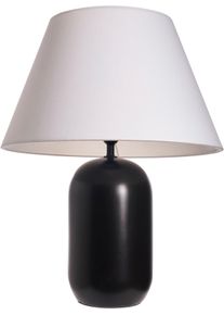 PAULEEN Tischleuchte "Mystic Shine max 20W E14 Wei&szlig;/Schwarz 230V Stoff/Keramik", schwarz (wei&szlig;, schwarz), &Oslash; 35cm H: 44,5cm, 1 Stk., Leuchten, IP20, Tischleuchte