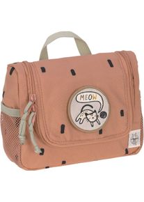 L&auml;ssig Kulturbeutel L&Auml;SSIG "Happy Prints, Mini Washbag, Caramel", M&auml;dchen, Gr. B/H/T: 20cm x 15cm x 6,5cm, braun (caramel), Polyester, Taschen Kulturbeutel