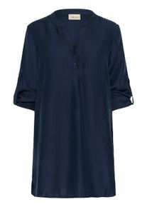 Midikleid Cream "Kleid CRWilma", Damen, Gr. 38, N-Gr, blau (marineblaus), Obermaterial: 45% Viskose CV. 37% Lyocell CLY. 18% Nylon NY., Kleider Midikleid