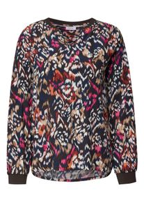 Schlupfbluse Cecil, Damen, Gr. S (38), bunt (truffle braun), Web, Obermaterial: 100% Viskose, h&uuml;ftlang, V-Ausschnitt, B&uuml;ndchen, Blusen Schlupfbluse, grafisches Muster, Viskose