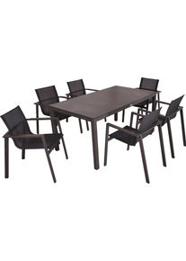 Garten-Essgruppe Garden Pleasure "SOPHIA", grau, Aluminium, Sitzm&ouml;bel-Sets, Garten-Essgruppe