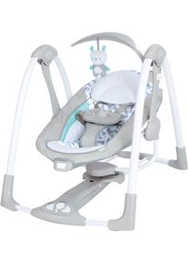 Babyschaukel Ingenuity "ConvertMe Swing-2-Seat Portable Swing - Raylan", Baby, grau, Kunststoff, Metall, Stoff, Babywippen Babyschaukel, mit automatischer Schaukelfunktion und Sound-Effekt