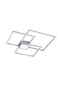 Trio Leuchten , Nickelfarben , Metall, Kunststoff , 66.5x6.5x66.5 cm , 3-fach schaltbar ,