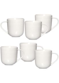 Ritzenhoff & Breker Becher RITZENHOFF & BREKER "Levi", wei&szlig;, B:12cm H:10cm &Oslash;:9cm, Porzellan, Trinkgef&auml;&szlig;e, Becher, Kaffeebecher, je 400 ml