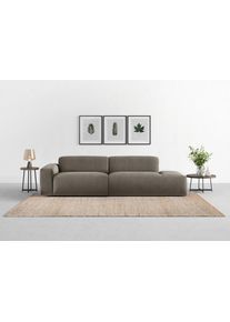 Big-Sofa Trendmanufaktur "Braga 277 cm, hochwertiger Kaltschaum, Megasofa Japandi-Stil", grau (beluga), B:277cm H:72cm T:107cm, 100% Polyester, Sofas, Big-Sofa, modernes Big-Sofa, Couch mit hohem Sitzkomfort, 277/72/107 cm (B/H/T)