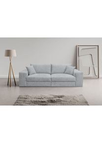 Big-Sofa WERK2 "Rozzana bequem, Mega Sofa mit viel Platz, zeitloses Design, elegant", grau (hellgrau), B:246cm H:82cm T:105cm, 100% Polyester, Sofas, Big-Sofa, Pl&uuml;sch