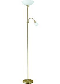 Eglo Stehlampe "UP 2 Stehlampe - Stahl - E27;E14 - 1X60W;1X18W - IP20", br&uuml;niert, 2, &Oslash; 27,5cm H: 176,5cm, 1 Stk., Leuchten, Standleuchte, Leselampe, Wohzimmer, Schlafzimmer, H176,5 x &Oslash;27,5 cm, Stehlampe