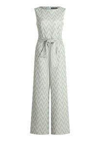 Jumpsuit Betty Barclay "Jumpsuit mit Bindeg&uuml;rtel", Damen, Gr. 36, EURO, blau (blau, gr&uuml;n), Obermaterial: 100% Polyester PES., Overalls Jumpsuit