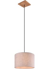 Trio LEUCHTEN Pendelleuchte "Elmau", grau (nickelfarben), 1, &Oslash; 35cm H: 150cm, Leuchten, Pendelleuchte