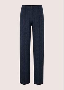 Madeleine Mode Stoffhose MADELEINE "Palazzohose Palazzohose mit weitem Bein", Damen, Gr. 22, N + K Gr, marine, multicolor, Modern, normal, Hosen Stoffhose, Hose mit weitem Bein und Biese