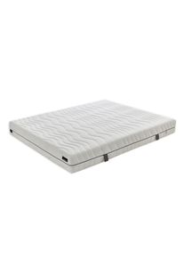 Yatas , Wei&szlig; , Textil , H2 , F&uuml;llung: Polyester , rechteckig , 200x200 cm , Oeko-Tex&reg; Standard 100 , H&auml;rtegradauswahl, Bezug abnehmbar/waschbar, Ober- und Unterseite versteppt, f&uuml;r Hausstauballergiker geeignet, f&uuml;r verstellbare Lattenroste geeignet, mit Aloe Vera, Tragegriffe, Bezug antimikrobiell beschichtet, antibakteriell, alternative Gr&ouml;&szlig;en erh&auml;ltlich, Bezug rundum abnehmbar ,