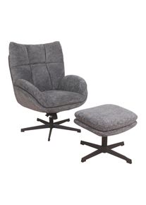 M&Ouml;BELIX M&ouml;belix , Dunkelgrau , Metall, Textil , 76x101x87 cm , Liegefunktion, Sitzfl&auml;che 360&deg; drehbar ,