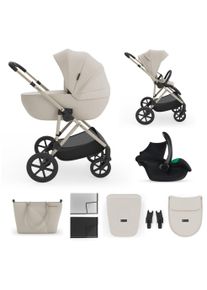 Kombi-Kinderwagen Kinderkraft "PRIME 3 3in1", Baby, sand dune, Polyester, Stahl, Kinderwagen Kombi-Kinderwagen, inkl. Babyschale MINK