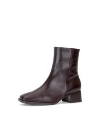 Stiefelette Gabor, Damen, Gr. 39, Textil, braun (dunkelweinrot), Nappaleder, unifarben, Schuhe Stiefelette, Blockabsatz, Basic-Stiefelette mit Innenrei&szlig;verschluss, G-Weite