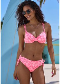 B&uuml;gel-Bikini-Top Venice Beach "Peony", Damen, Gr. 40, Cup E, pink, Recycling-Polyester, Strukturmuster, Bikini-Oberteile B&uuml;gel-Bikini-Top, aus modischer Strukturware