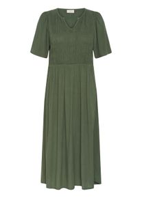 Midikleid Kaffe "Damen Kleid KAvalery", Damen, Gr. 44, N-Gr, gr&uuml;n (thyme), Obermaterial: 100% Viskose LENZING ECOVERO CV LenzEcov., Kleider Midikleid