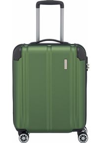 Hartschalen-Trolley Travelite "CITY Reisekoffer Hartschale", Damen, Gr. B/H/T: 40cm x 55cm x 20cm 40 l, gr&uuml;n, ABS, matt, unifarben, Basic, Koffer Hartschalen-Trolley, mit TSA-Schloss, robustes ABS Reisegep&auml;ck