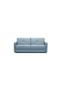 Schlafsofa Egoitaliano "DUCK, Made in Italy-Designsofa mit Dauerschlaffunktion,Breite 206 cm", himmelblau, B:206cm H:85cm T:96cm, Sofas, Schlafsofa, Schlafcouch aus Echtleder Bull mit komfortabler Matraze. 160x190 cm