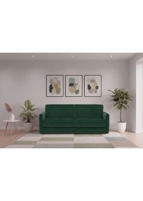 Schlafsofa Egoitaliano "Moby Designsofa, Loungesofa mit Dauerschlaffunktion", dunkelgr&uuml;n, B:186cm H:85cm T:96cm, 100% Polyester, Sofas, Schlafsofa, Made in Italy, Luxus-Microfaser & hoher Liegekomfort, 140x190 cm