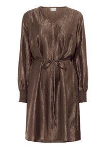 Midikleid Kaffe "Damen Kleid KArizz", Damen, Gr. 36, N-Gr, braun (morel), Obermaterial: 70% Viskose CV. 30% Polyester PES., Kleider Midikleid