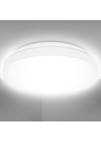 B.K.LICHT LED Deckenleuchte "BK_DB1295 LED Bad-Deckenleuchte, IP44, 10W, 4.000K neutralwei&szlig;es Licht", wei&szlig;, 1, &Oslash; 22cm H: 5,8cm, 1 Stk., Leuchten, Spritzwasserschutz, Badlampe, 900Lm, &Oslash;22cm, LED Deckenleuchte