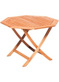 Gartentisch Merxx, beige, H:74cm, Tische, Gartentisch, achteckig, &Oslash; 110 cm, Eukalyptusholz