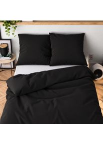 Bettw&auml;sche WOLKENFELD "Allergiker Bettw&auml;sche, unfassbar weich", schwarz, B/L: 220cm x 240cm, 1 Stk., 2 Stk., Microfaser, B/L: 80cm x 80cm & 80cm x 80cm, 3, Microfaser, Obermaterial: 100% Polyester, Bettw&auml;sche, Bettw&auml;sche, 135x200 cm, 155x220 & &Uuml;bergr&ouml;&szlig;en I inkl. Kissenbez&uuml;ge 80x80 I Uni