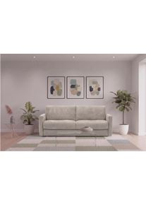 Schlafsofa Egoitaliano "Moby Designsofa, Loungesofa mit Dauerschlaffunktion", opal grau, B:186cm H:85cm T:96cm, 100% Polyester, Sofas, Schlafsofa, Made in Italy, Luxus-Microfaser & hoher Liegekomfort, 140x190 cm