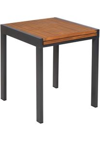 Gartentisch Merxx, grau (graphit, natur, graphit, natur), H:75cm T:65cm, Tische, Gartentisch, BxTxH: 65-130x65x75 cm