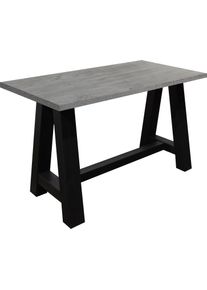 M&auml;usbacher Bartisch M&Auml;USBACHER, schwarz (schwarzstahl, betonfarben, schwarzstahl), B:120cm H:105cm T:70cm, Tische, Bartisch, Gestell in A-Form (Breite 120, 140 oder 160 cm)