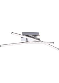 JUST LIGHT LED Deckenleuchte "SIMON", silber (silberfarben), 2, H: 10cm, 1 Stk., Leuchten, LED Deckenlampe, LED Deckenleuchte
