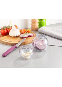 Frischhaltedose Ruco, transparent, &Oslash;:9cm, Kunststoff, Lebensmittelaufbewahrungsbeh&auml;lter, Frischhaltedose, Frischhaltekugeln f&uuml;r Zwiebeln und Knoblauch