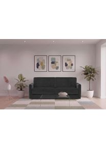 Schlafsofa Egoitaliano "Moby Designsofa, Loungesofa mit Dauerschlaffunktion", grau, B:186cm H:85cm T:96cm, 100% Polyester, Sofas, Schlafsofa, Made in Italy, Luxus-Microfaser & hoher Liegekomfort, 140x190 cm