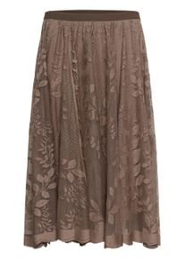 Midirock Cream "Damen Rock CRLuanna", Damen, Gr. L-XL, grau (deep taupe), Obermaterial: 100% Polyester PES., R&ouml;cke Midirock
