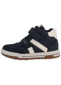 Klettschuh Lurchi "Berny 1-TEX", Jungen, Gr. 33, Synthetik, blau (navy, wei&szlig;), Lederimitat, Schuhe Klettschuh, Klettboots mit TEX, Gr&ouml;&szlig;enschablone zum Download