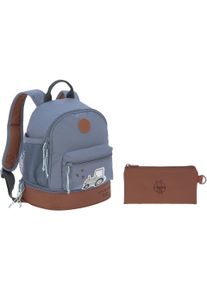 L&auml;ssig Kinderrucksack L&Auml;SSIG "Adventure, Tractor, Mini Backpack", M&auml;dchen, Gr. B/H/T: 25cm x 27cm x 16cm, blau (blau denim), Baumwolle, Polyester, Polyurethane, Rucks&auml;cke Kinderrucksack, PETA-approved vegan