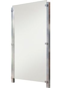 Zaun STAKET PRO, silber (silberfarben), Pfosten: 2 Stk., Edelstahl, Glas, Zaunelemente, Zaun, Glaszaun, Gesamtl&auml;nge: 1,21 m, 2 Pfosten