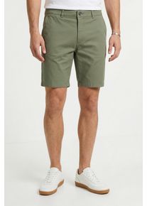 Jack & Jones Chinohose JACK & JONES "JPSTMARCO DYLAN CHINO SHORTS", Herren, Gr. S, N-Gr, gr&uuml;n (deep lichen gr&uuml;n), Web, Obermaterial: 98% Baumwolle, 2% Elasthan, unifarben, slim fit knielang, Hosen Chinohose