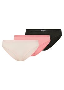 Slip BOSS "3P BRIEF", Damen, Gr. XL, 3 Stk., Jersey, open miscellaneous 968, Jersey, Obermaterial: 90% Baumwolle, 10% Elasthan, k&ouml;rpernah, Unterhosen Slip, mit elastischen Logobund