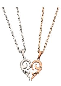 Schmuckset Firetti "Multipack Schmuck Geschenk Halsketten LIEBE", rosa (edelstahlfarben, ros&eacute;goldfarben, wei&szlig;), Schmuck_Sets, Damen, Edelstahl, Schmuckset, mit Zirkonia (synth.)