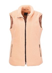 Kurzweste GOLDNER "Teddy-Weste", Damen, Gr. 38, beige, Obermaterial: 100% Polyester PES., Westen Kurzweste, mit sportlichen Kontrastrei&szlig;verschl&uuml;ssen